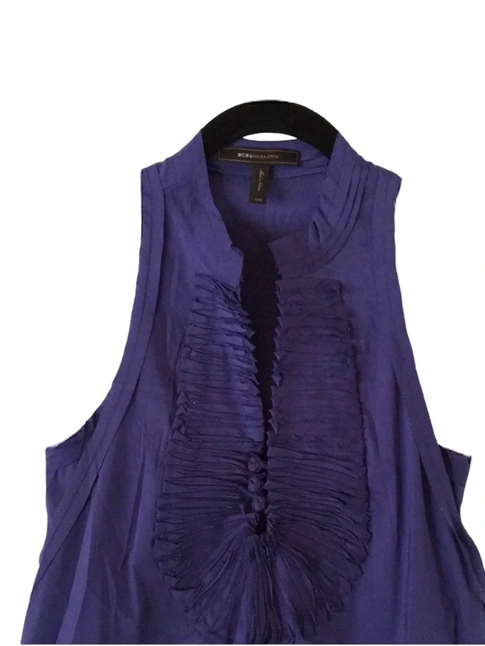 💜BCBGMAXAZRIA Artistic Purple Layered Blouse💜 - Picture 2 of 10